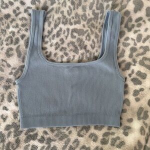 Cotton On Light Blue Ribbed Top